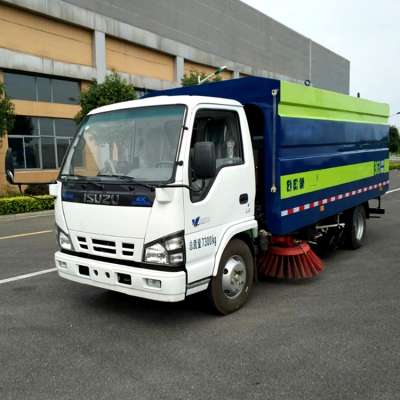 Outdoor Truck Mounted Vacuum Street Sweeper 4m3 Road Sweeper Truck